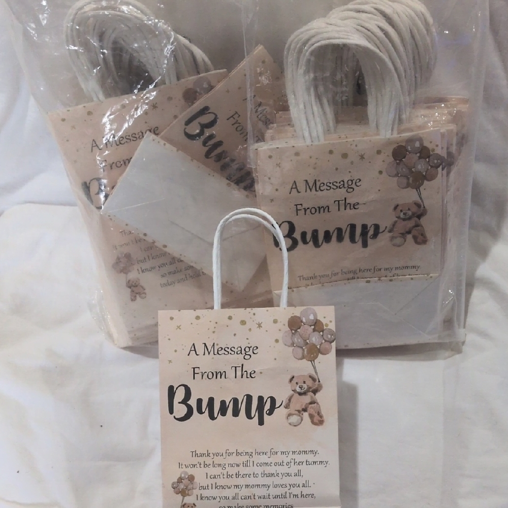 A Message From The Bump Party Gift Bags - Cream